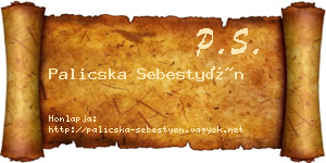 Palicska Sebestyén névjegykártya